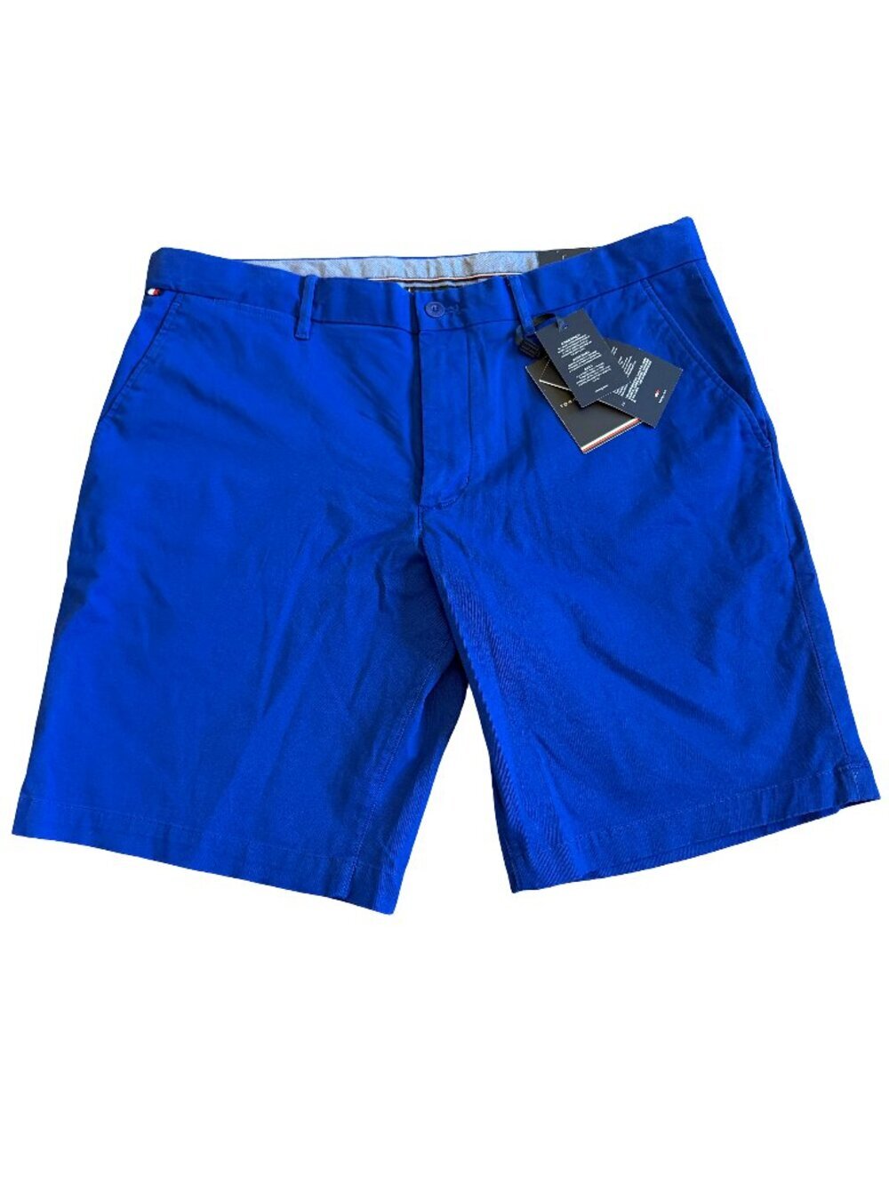 Tommy Hilfiger Royal Blue Brooklyn Shorts Regular Fit Flat Front Size 36 NWT